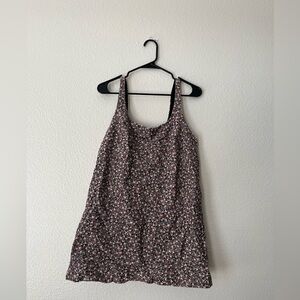 H&M Floral Corduroy Sleeveless Slip-On Dress